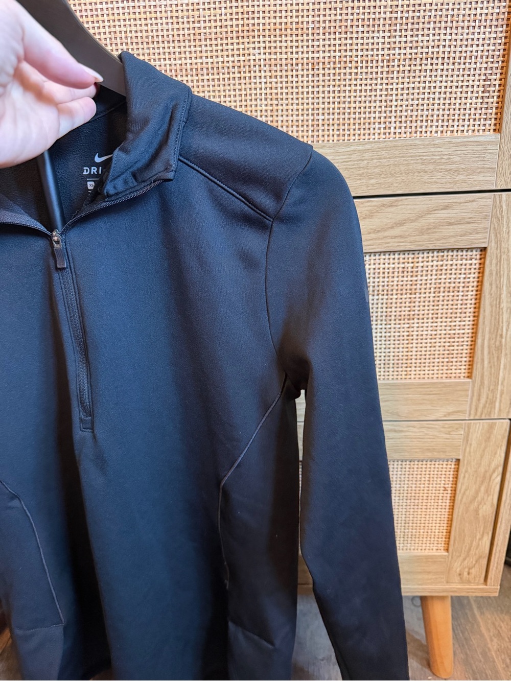 Nike Black Women's Dri-FIT Half-Zip Performance Pullover - Picture 3 of 5